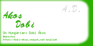 akos dobi business card