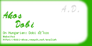 akos dobi business card